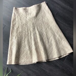 Carolina Herrera Silk Linen Skirt Size 10
